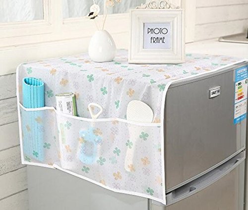 Cotton Quilted Refrigerator Cover – Dustproof & Washable Fridge Top Cover