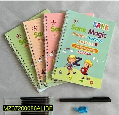 4 Pcs Set Magic Practice Copybook for Kids