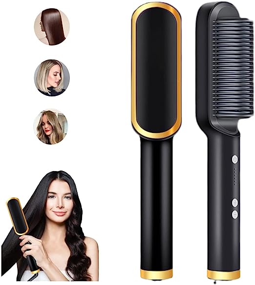 Heat Control Straightener Brush
